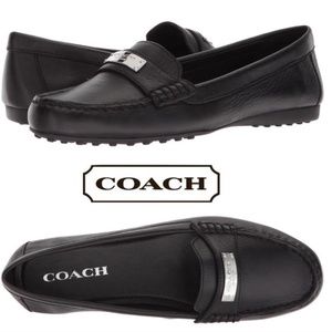 COACH Womens 8 1/2 Fredrica Black Pebbled Leather